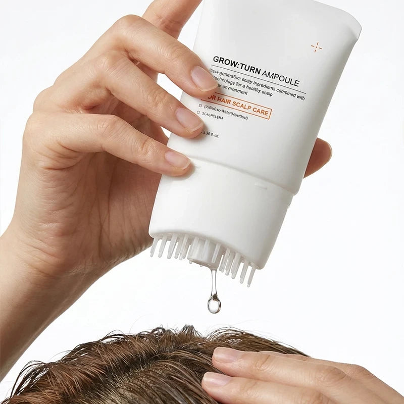 Korean Scalp Revival Serum — Built-In Massage Brush for Fuller, Healthier-Looking Hair
