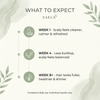 What to expect with SAELA - weekly scalp care routine timeline, results vary